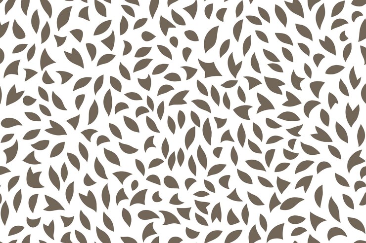 Free Vector monochrome floral leaf background seamless pattern