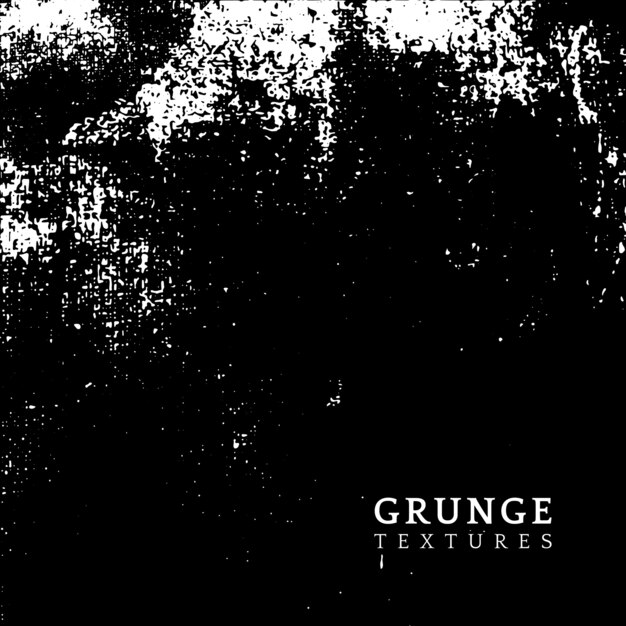 Monochrome grunge distressed texture vector