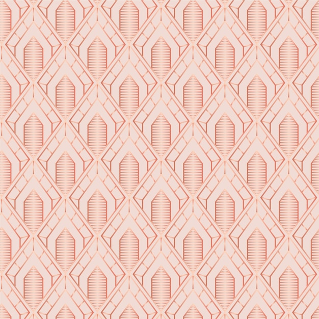 Monochrome light brown art deco seamless pattern