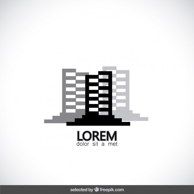 Free vector monochrome real estate logo