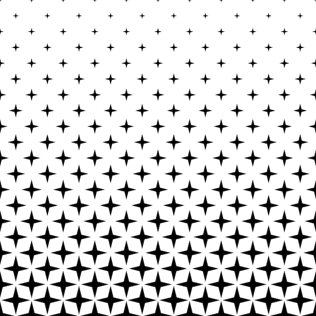 Monochrome star pattern - abstract vector background from geometric shapes