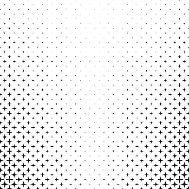 Monochrome star pattern - vector background graphic from geometric shapes