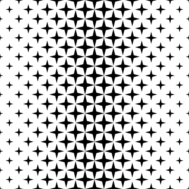 Monochrome star pattern - vector background