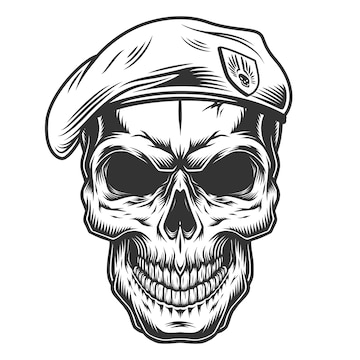 army skull drawing