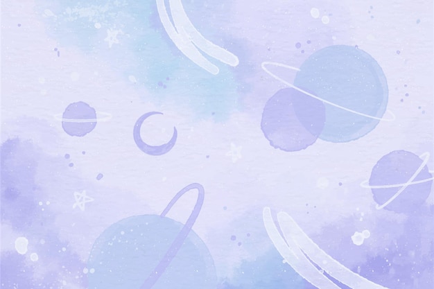 Free vector monochrome watercolor galaxy background