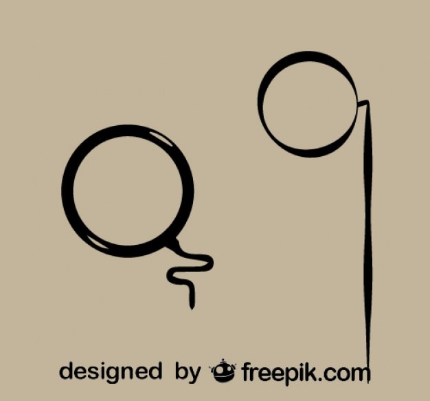 Бесплатное векторное изображение Монокль значок винтажном стиле