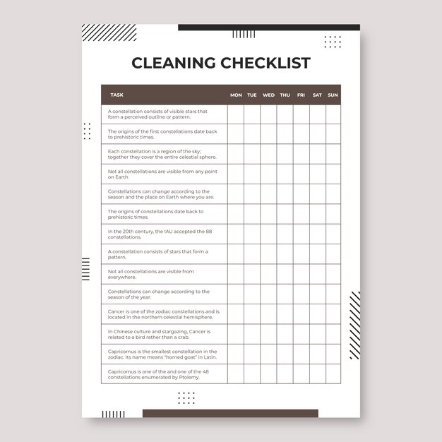 Monocolor cut and style hair salon checklist
