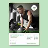 Free vector monocolor personal trainer poster