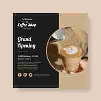 Free vector monocolor retro 1979 coffee shop linkedin post template