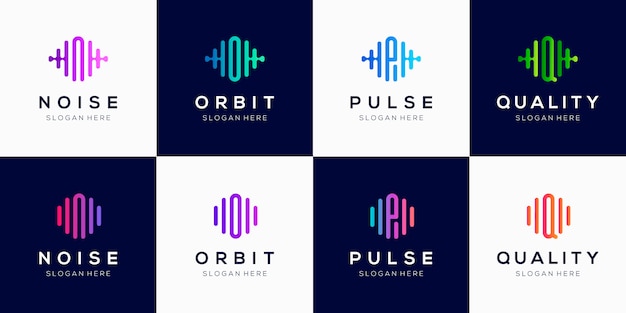 Download Free Monogram Creative Logo Design Template With Pulse Element Use our free logo maker to create a logo and build your brand. Put your logo on business cards, promotional products, or your website for brand visibility.