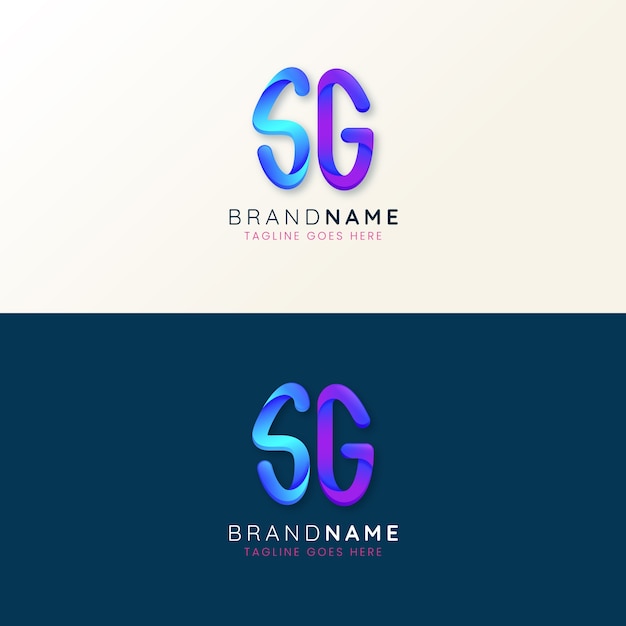 Monogram letter logo design template