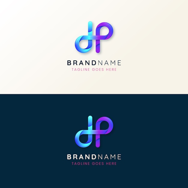 Free vector monogram letter logo design template