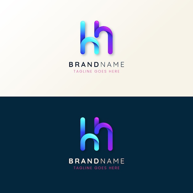 Monogram letter logo design template