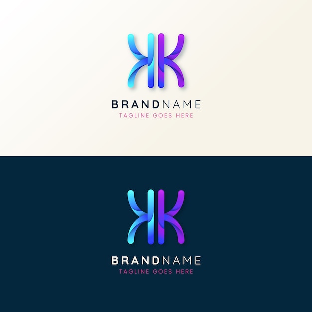 Free vector monogram letter logo design template