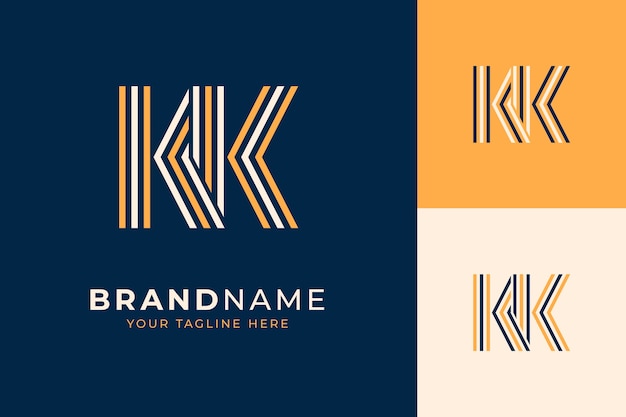 Monogram letter logo design template