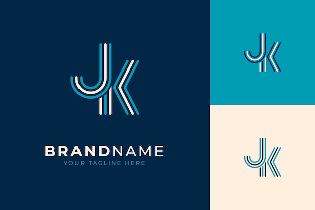 Free vector monogram letter logo design template