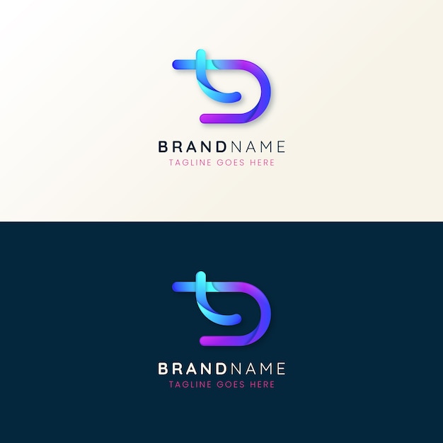 Free vector monogram logo design template