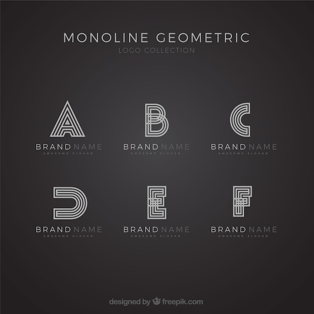Набор логотипов Monoline