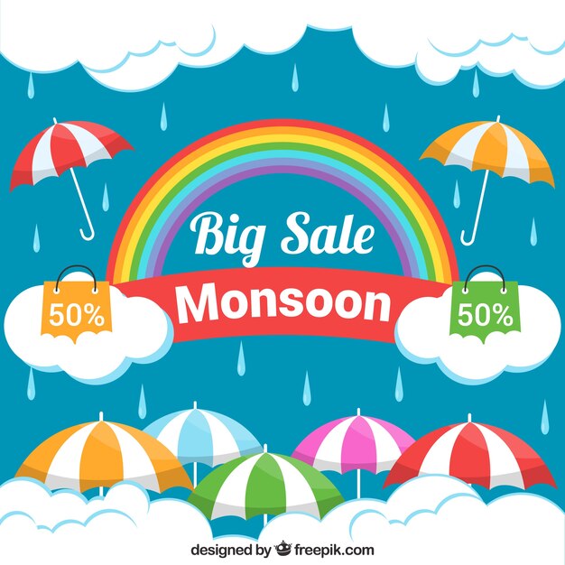 Фон для продажи сезона муссонов