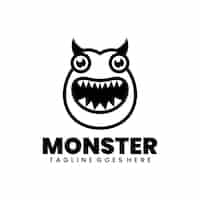 Free vector monster cute mascot logo design