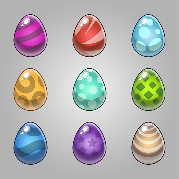 Monster eggs set