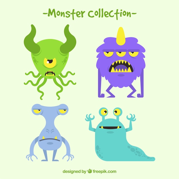 Free vector monster pack design