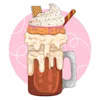 Free vector monster shake set