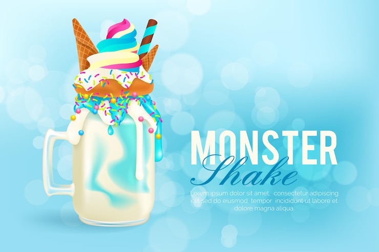 Free Vector monster shakes background theme