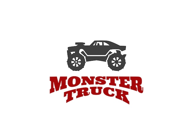 Шаблон логотипа грузовика-монстра