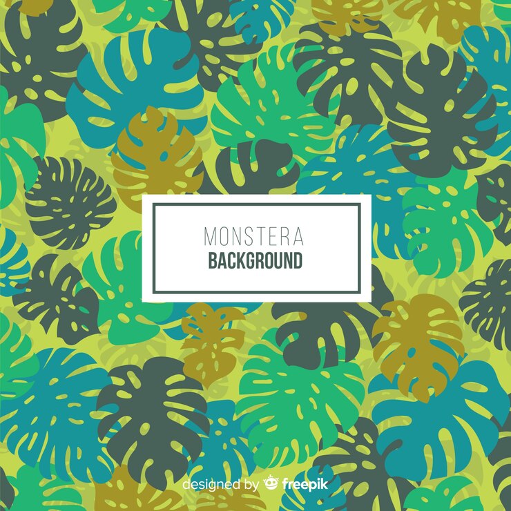 Free Vector monstera background