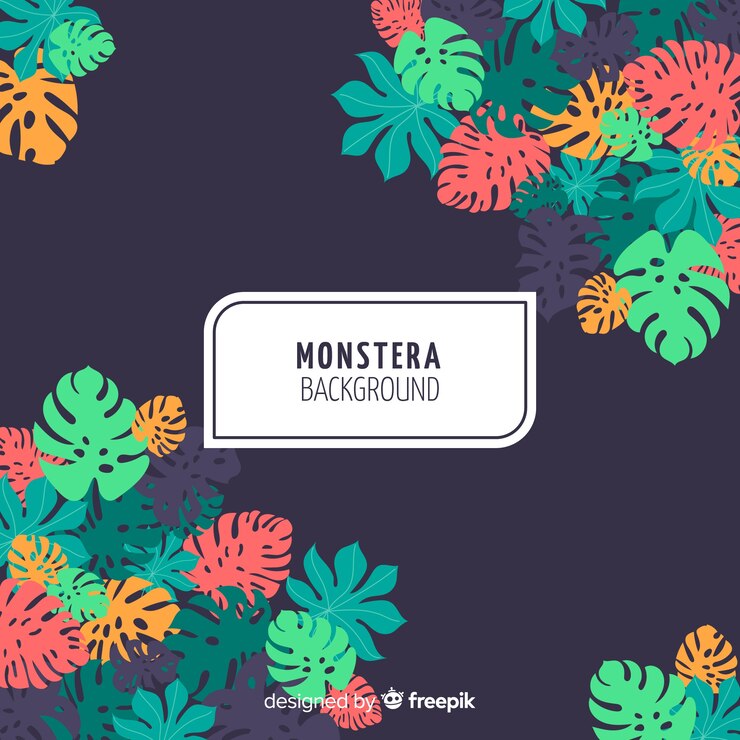 Free Vector monstera background