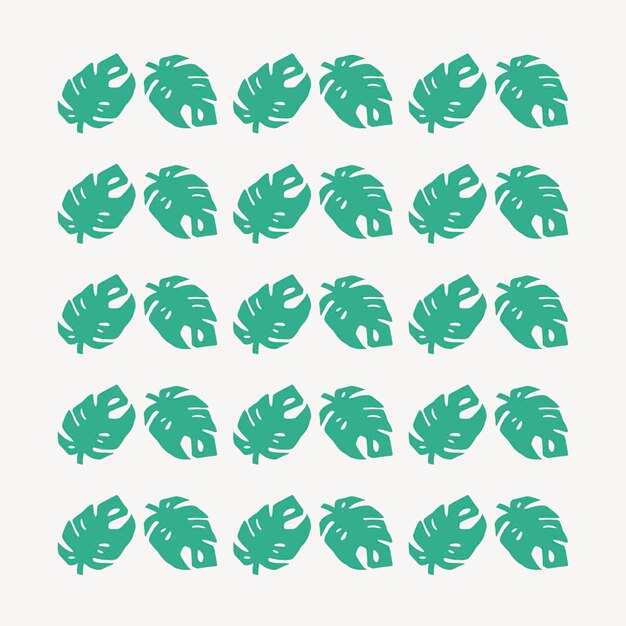 Free vector monstera brush illustrator vector seamless pattern set