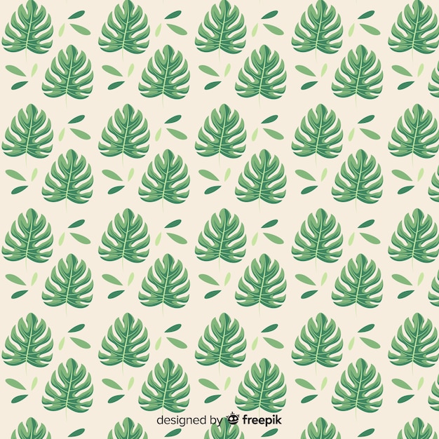 Free vector monstera leaves background