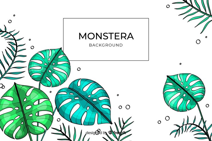 無料Vector モンステラの葉