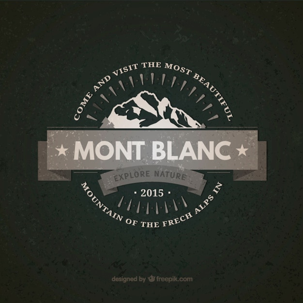 Mont blanc vintage badge