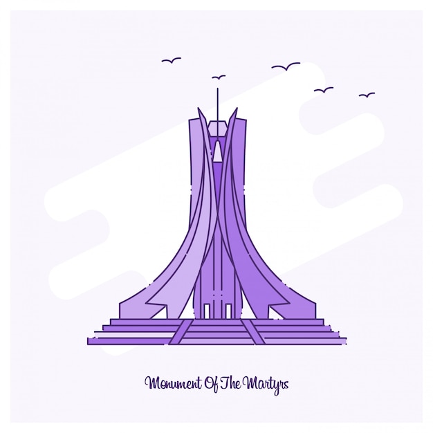 Free vector monument of the martyrs