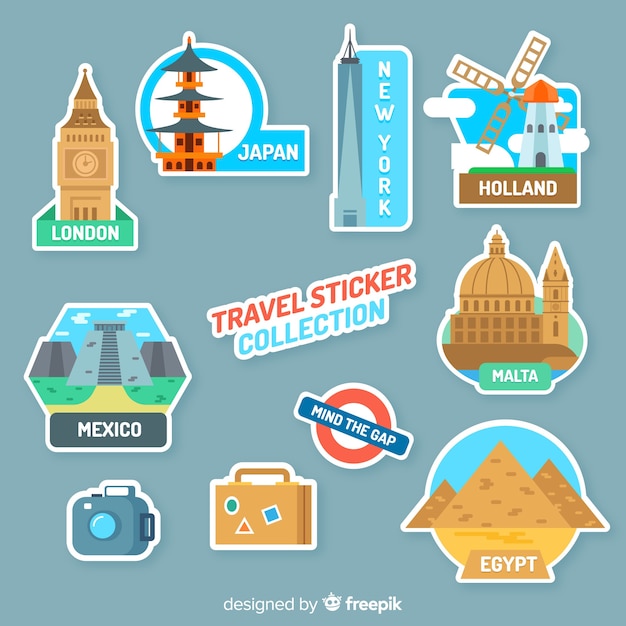 World Travel Stickers Images - Free Download on Freepik