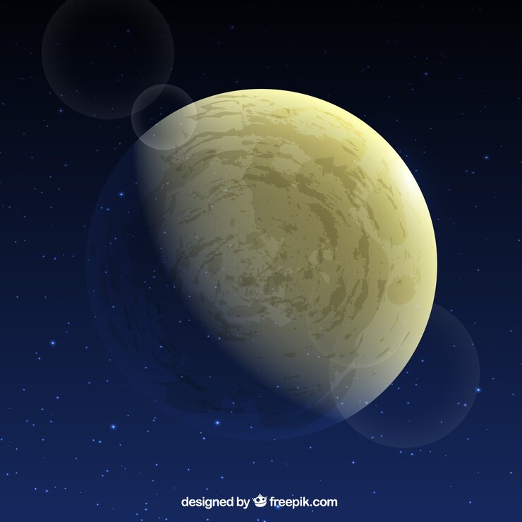 Free Vector moon background in the universe