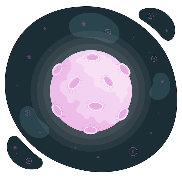 Free vector moon  concept illustration