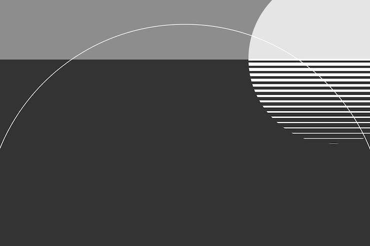 Free Vector moon geometric background  in grayscale