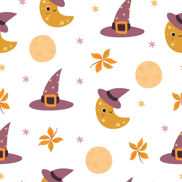 Moon halloween pattern