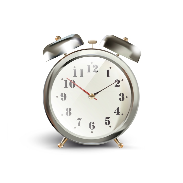 Free Vector morning start efficiency classic metallic