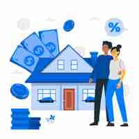 Free vector mortgage concept illustration