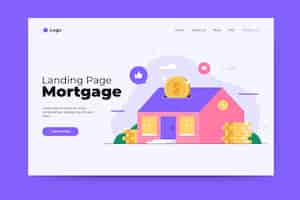 Free vector mortgage landing page