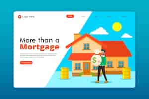 Free vector mortgage landing page