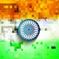 Free vector mosaic background and bokeh of india