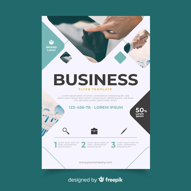 Free vector mosaic business flyer template