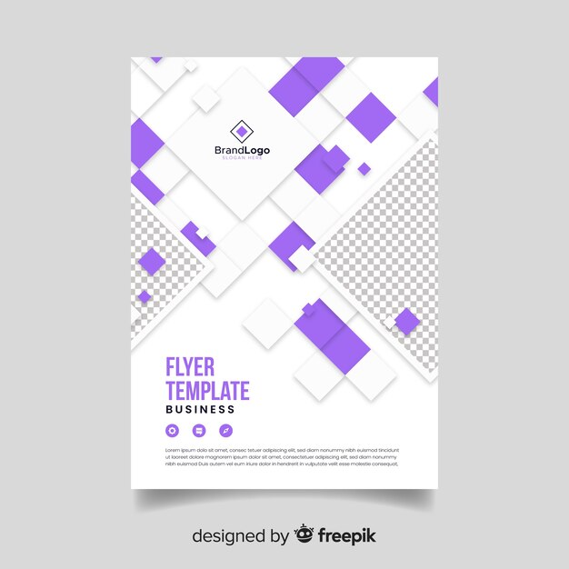 Free vector mosaic business flyer template