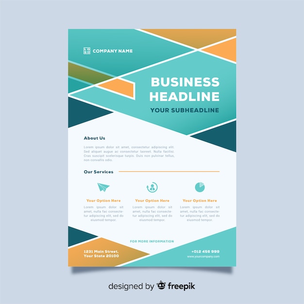 Mosaic business flyer template