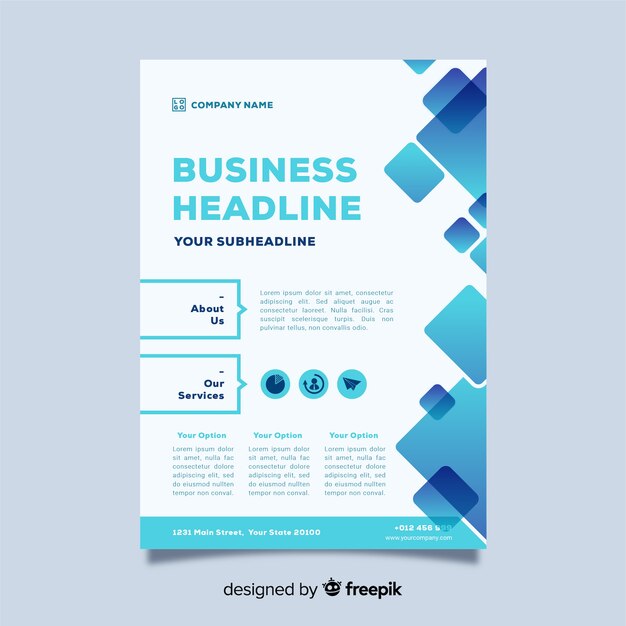 Mosaic business flyer template